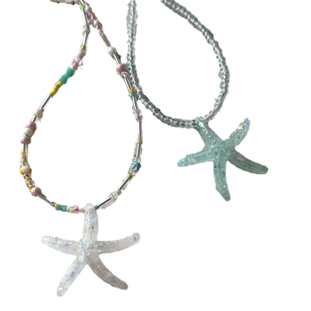 beaded star necklace
