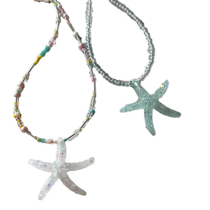 beaded star necklace