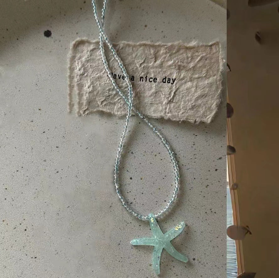 beaded star necklace