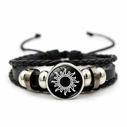 beaded woven bracelet