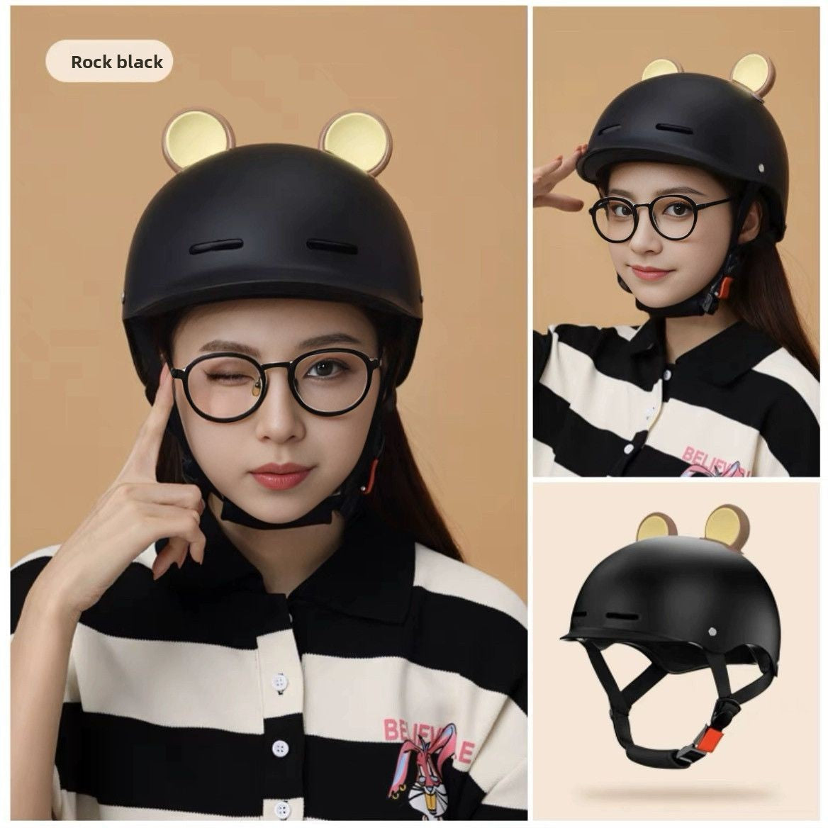 Bear Ears Half Helmet for Electric Bike