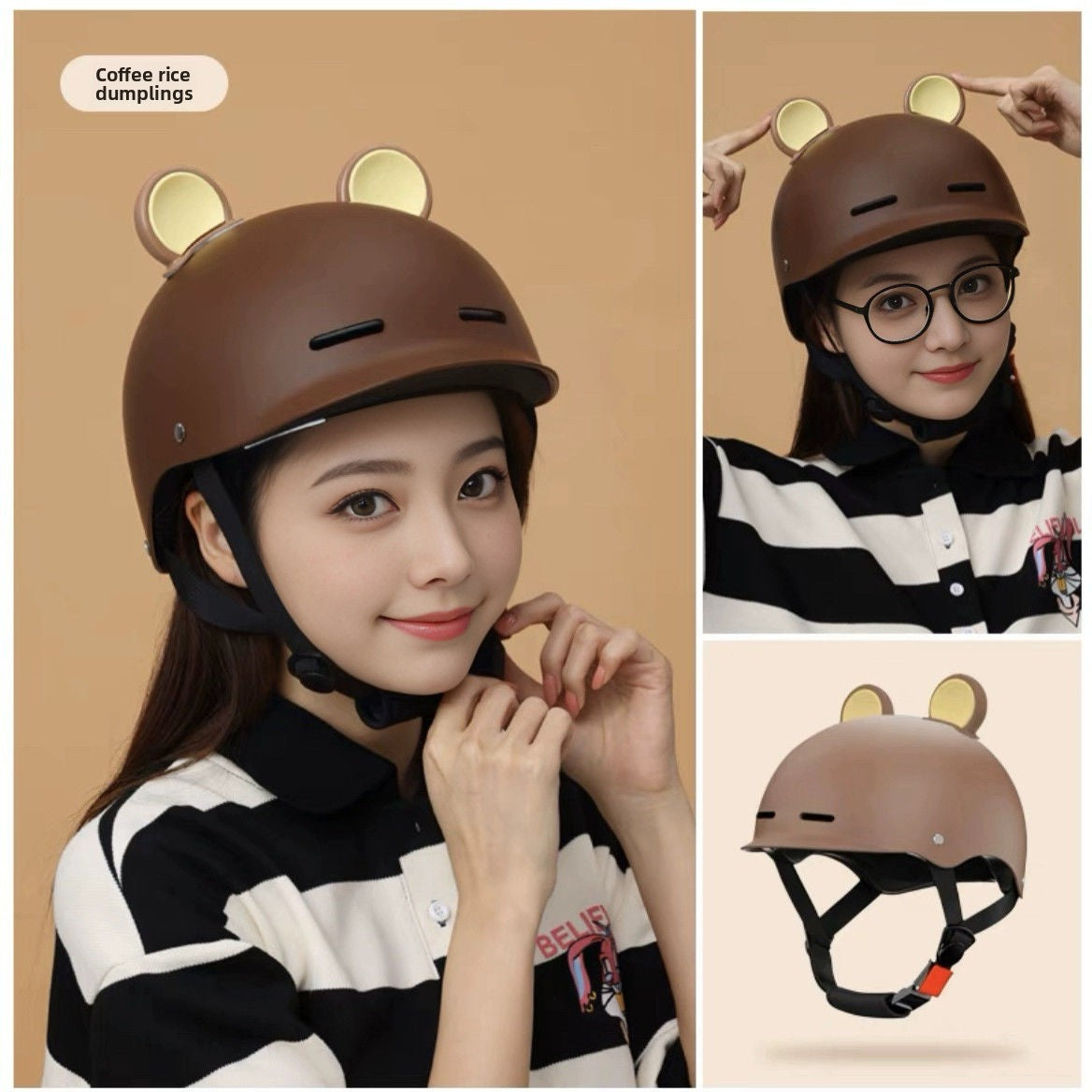 Bear Ears Half Helmet for Electric Bike