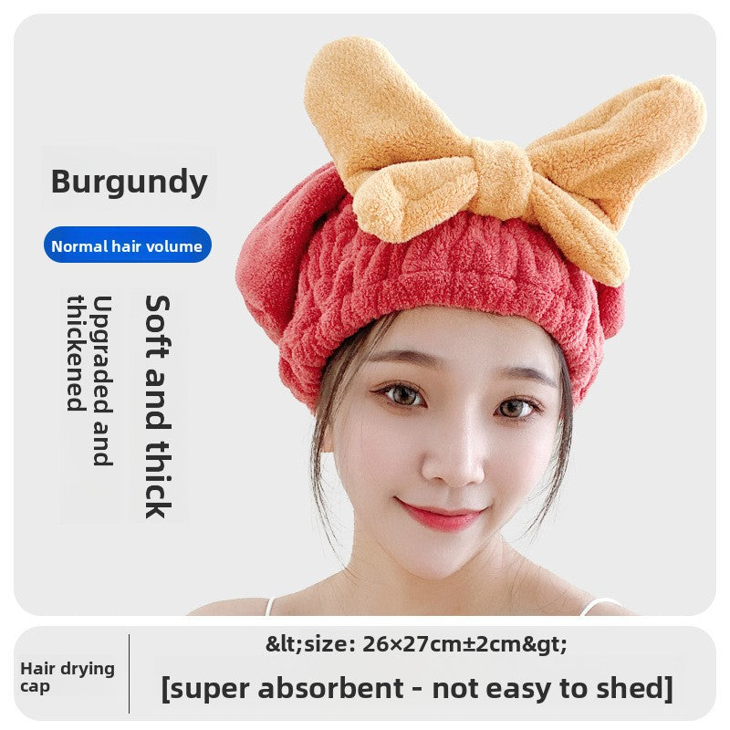 Bear Pattern Hair Drying Cap