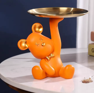 Bear-shaped animal storage tray