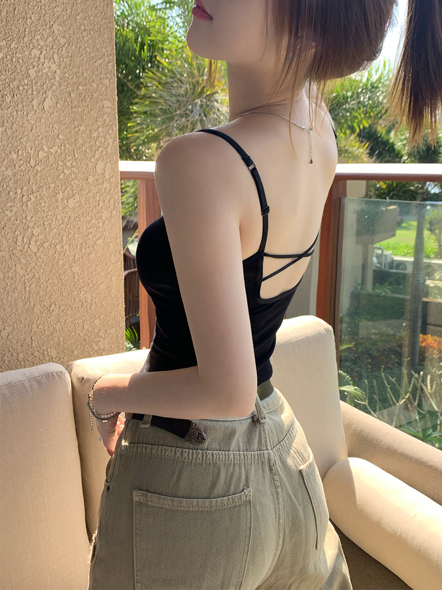 Beautiful back bra set-back top