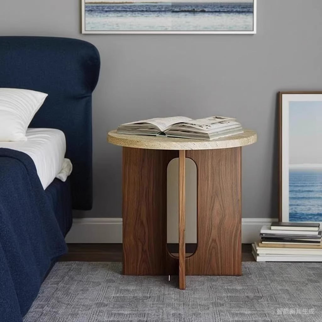 Bedroom Bedside Mobile Round Table Balcony Small Coffee Table