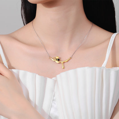 Bee Insect Ring Animal Earrings Necklace Jewelry Set