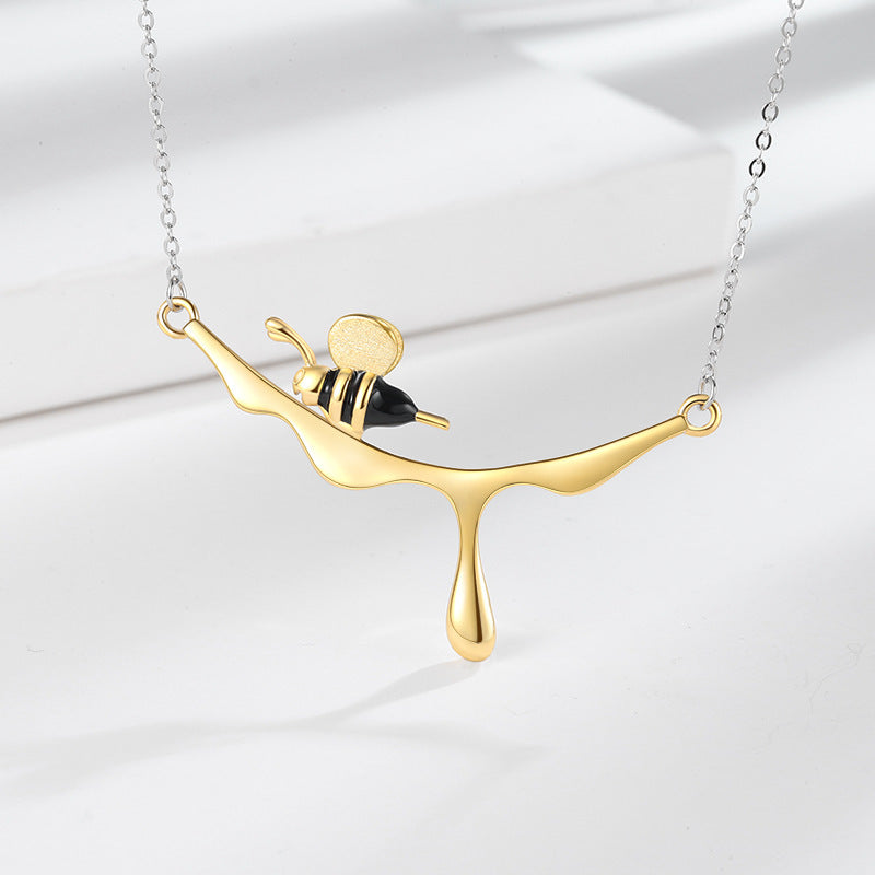 Bee Insect Ring Animal Earrings Necklace Jewelry Set