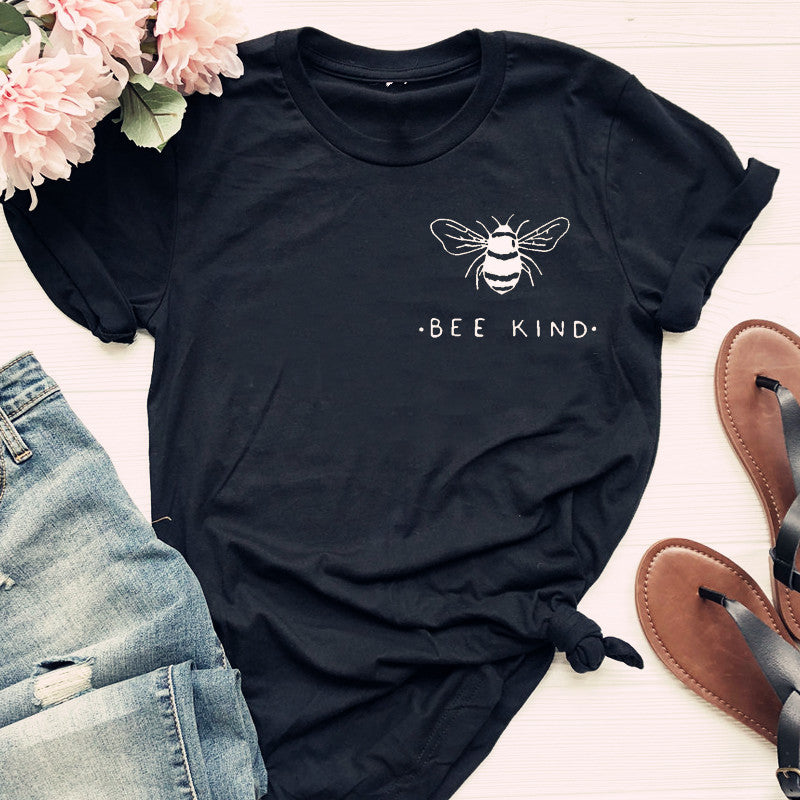 Bee Print Cotton T-Shirt
