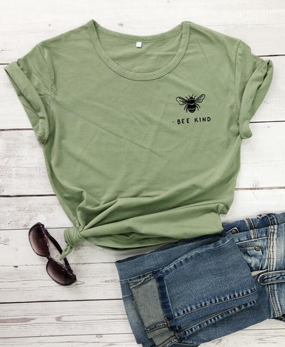 Bee Print Cotton T-Shirt