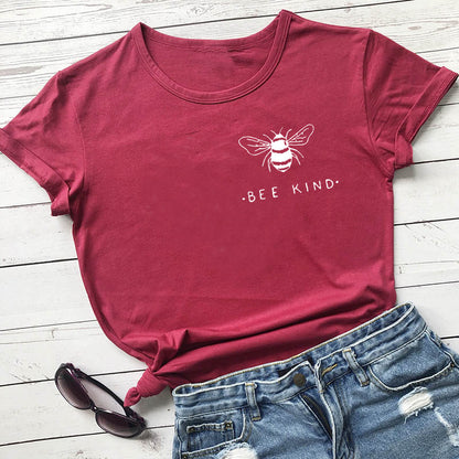 Bee Print Cotton T-Shirt