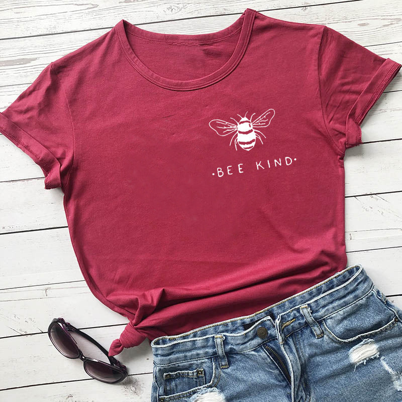 Bee Print Cotton T-Shirt