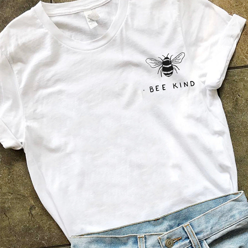 Bee Print Cotton T-Shirt
