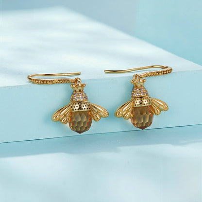 Bee Silver Earrings