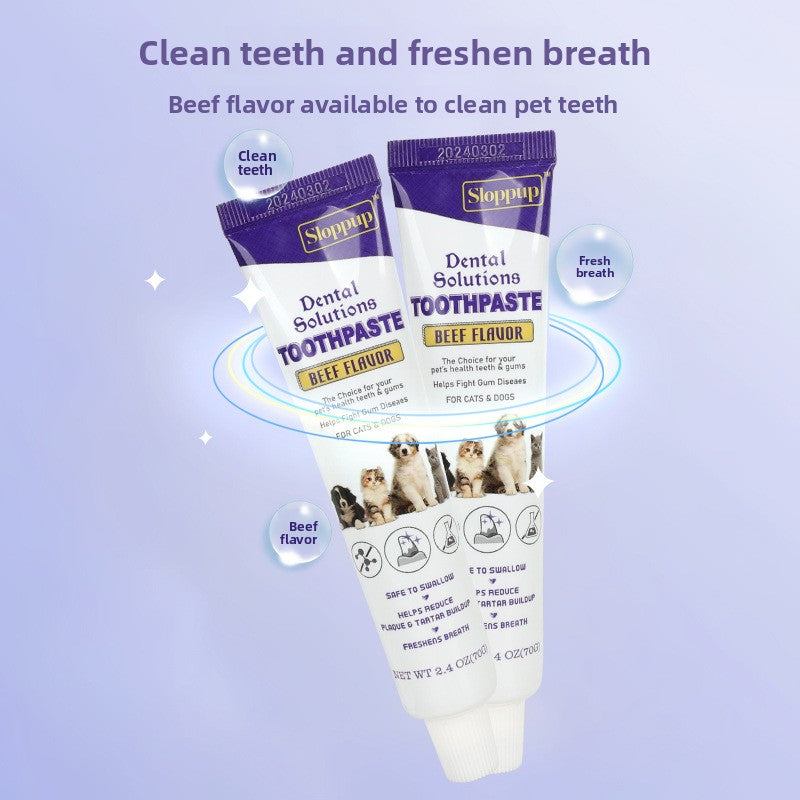 Beef Flavor Pet Toothpaste for Cats and Dogs