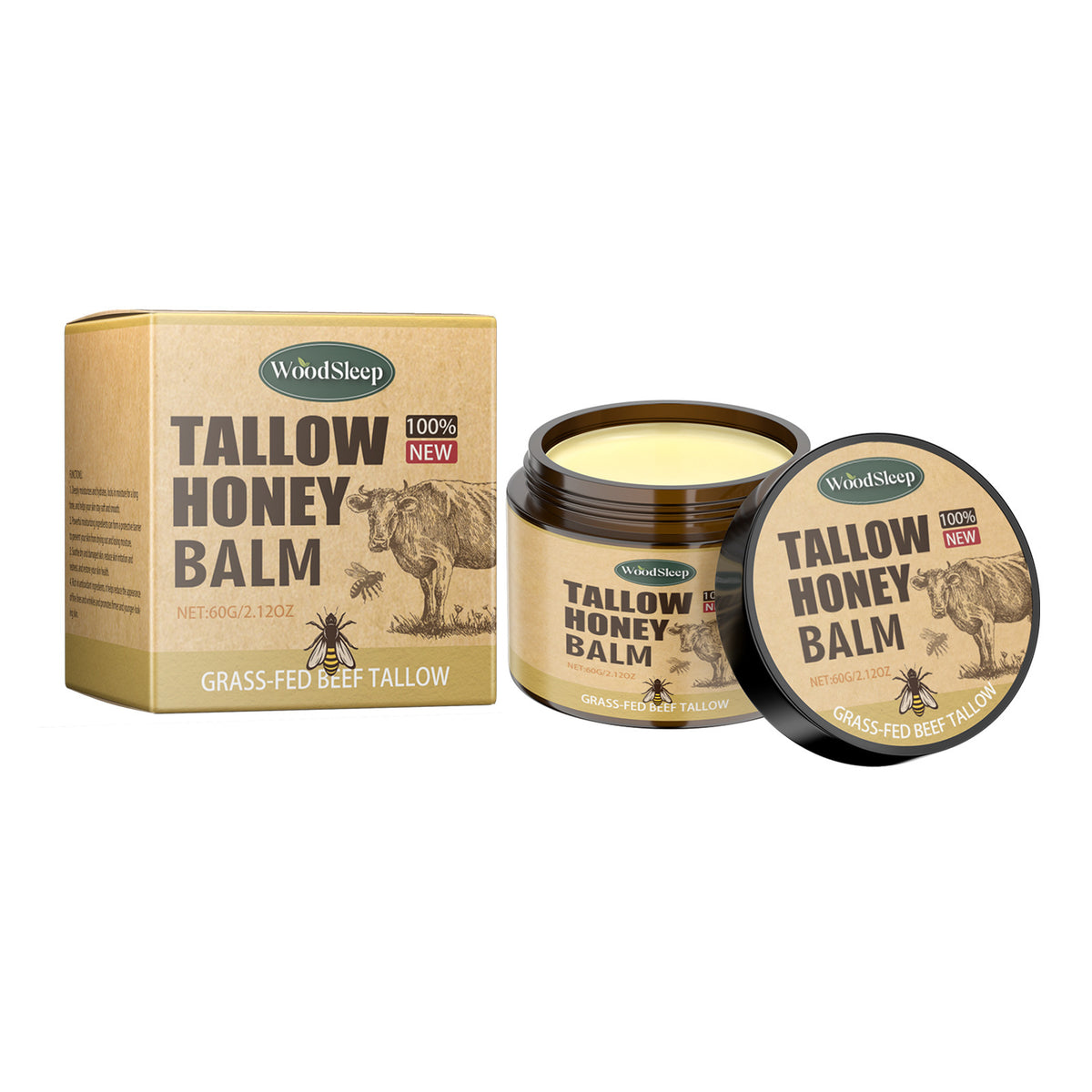 Beef Tallow Honey Facial Moisturizer