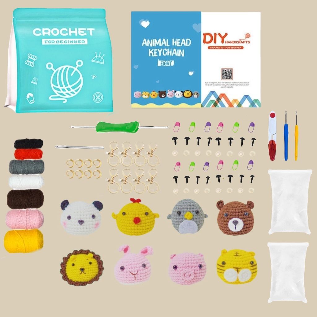 Beginner Crochet Animal Doll DIY Kit