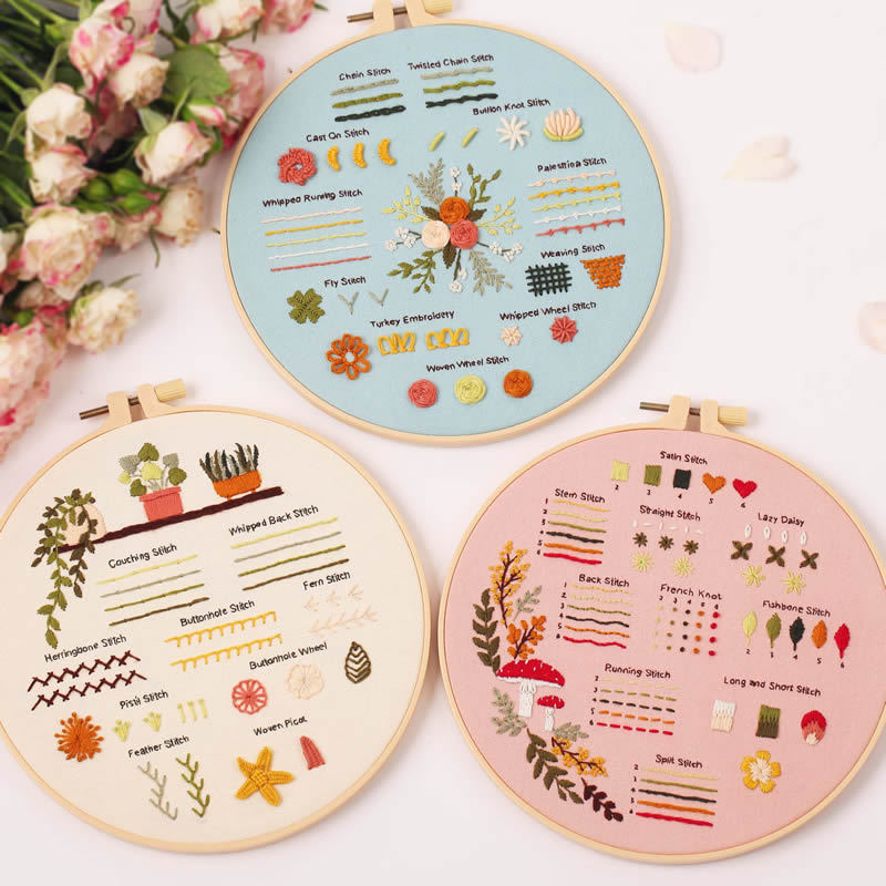 Beginner Embroidery Kit with Cartoon Design