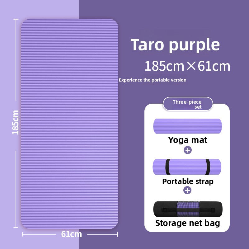Beginner Yoga Mat Natural Rubber Non-Slip Exercise Mat