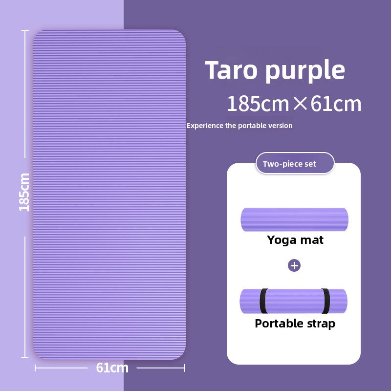 Beginner Yoga Mat Natural Rubber Non-Slip Exercise Mat