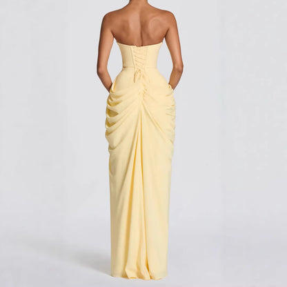 Belted evening gown