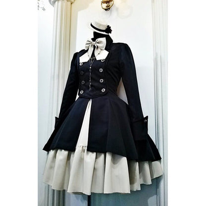 Belted long-sleeved ruffled dress