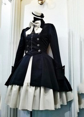 Belted long-sleeved ruffled dress