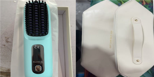 2-in-1 Hair Straightener Brush Wireless Fast Heating Comb