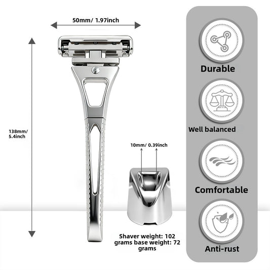 Men's Manual Shaving Razor Set for Smooth and Precise Shaves