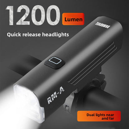 Bicycle Headlight with Dual Beam and Remote Control