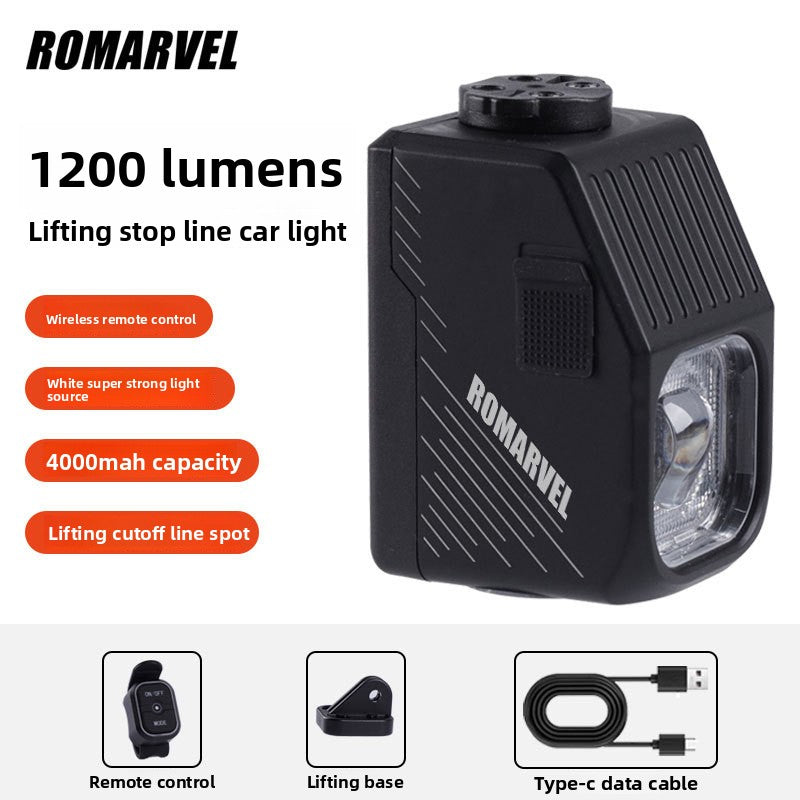 Bicycle Headlight with Dual Beam and Remote Control