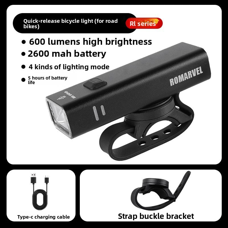 Bicycle Headlight with Dual Beam and Remote Control