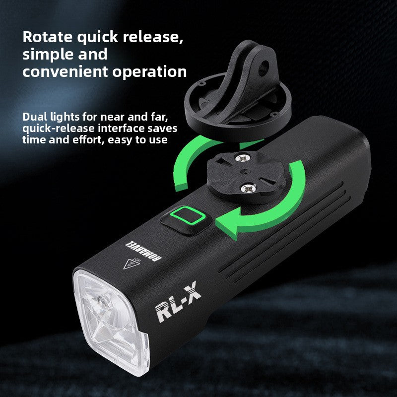 Bicycle Headlight with Dual Beam and Remote Control