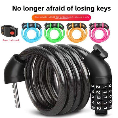 Bicycle steel cable lock