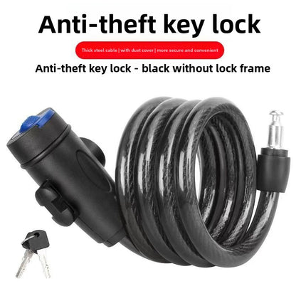 Bicycle steel cable lock