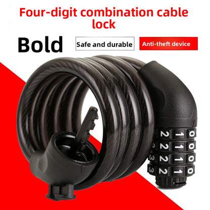 Bicycle steel cable lock