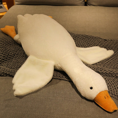 Big White Goose Plush Sleeping Pillow Doll