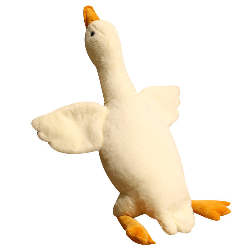 Big White Goose Plush Sleeping Pillow Doll