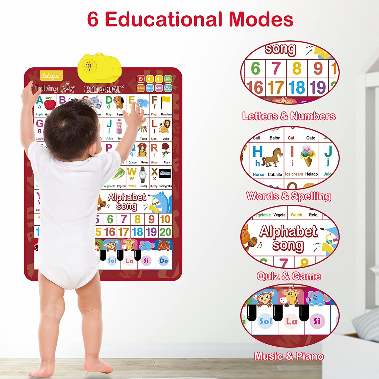 Bilingual Alphabet Audio Learning Chart