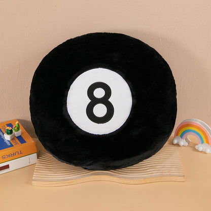 Billiards Black Eight Plush Pillow Toy