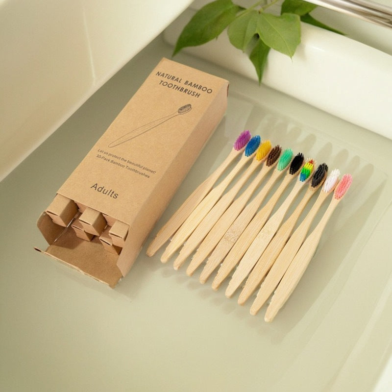 Biodegradable bamboo charcoal toothbrush