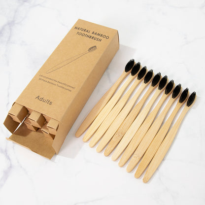 Biodegradable bamboo charcoal toothbrush