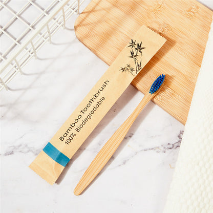 Biodegradable disposable bamboo toothbrush