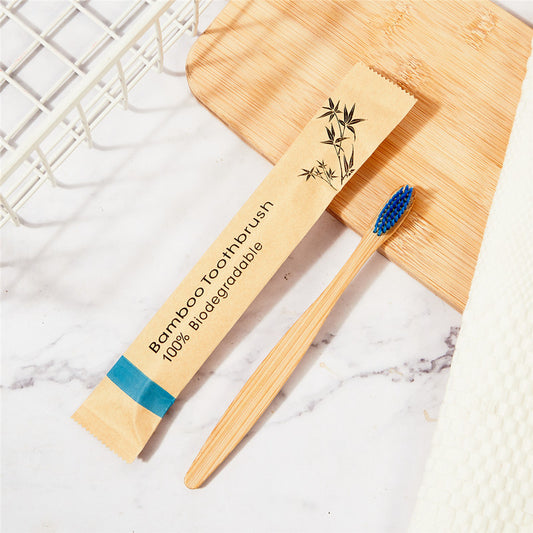 Biodegradable disposable bamboo toothbrush