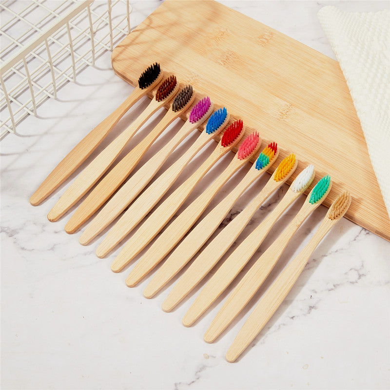 Biodegradable disposable bamboo toothbrush