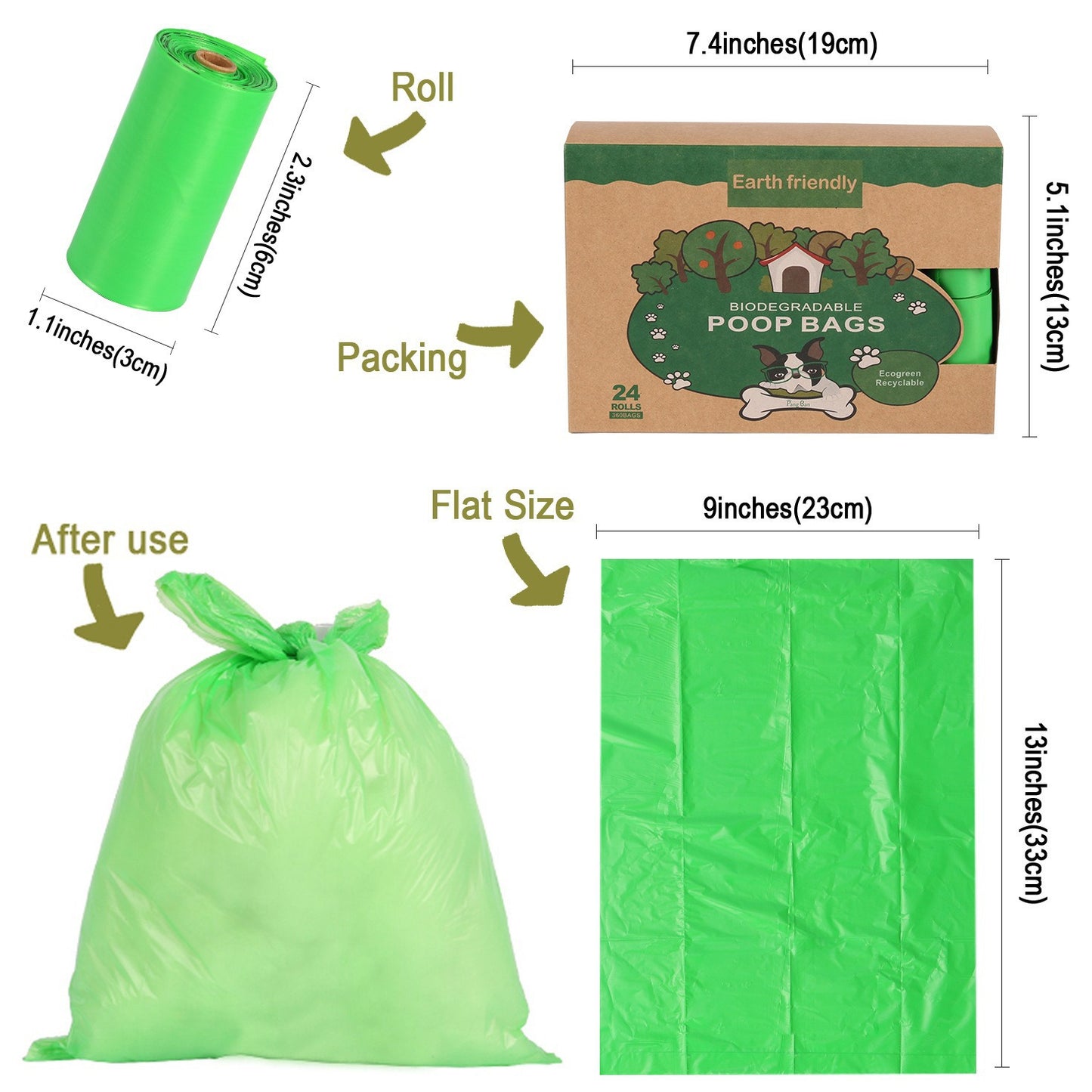 Biodegradable pet bags