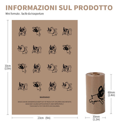 Biodegradable poop collection bag