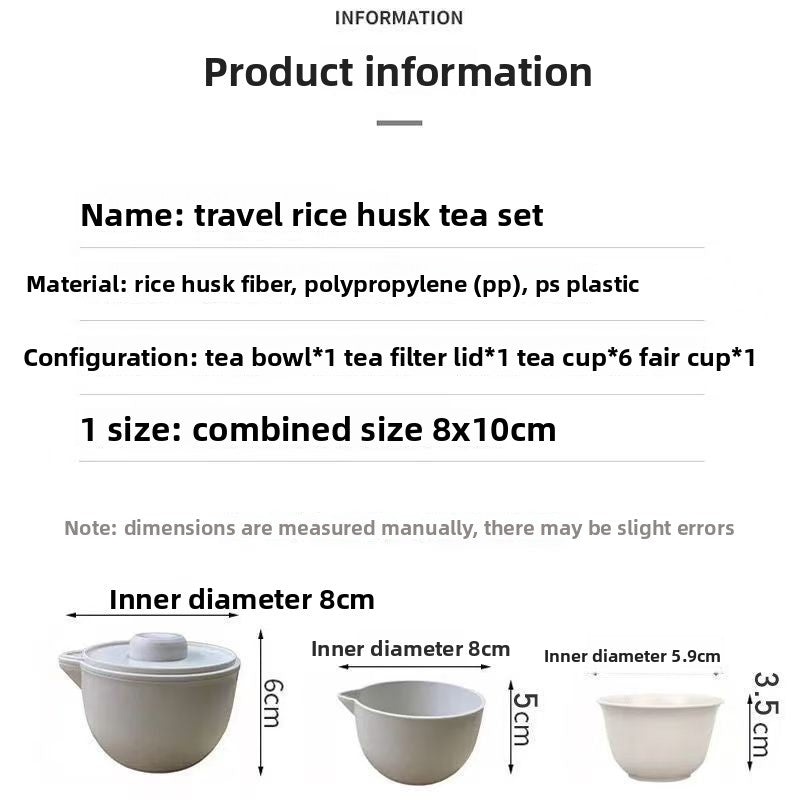 Biodegradable Portable Rice Husk Tea Set