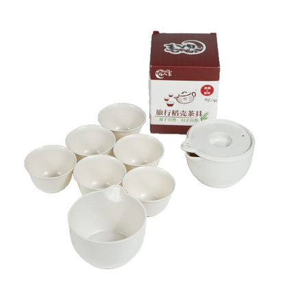Biodegradable Portable Rice Husk Tea Set