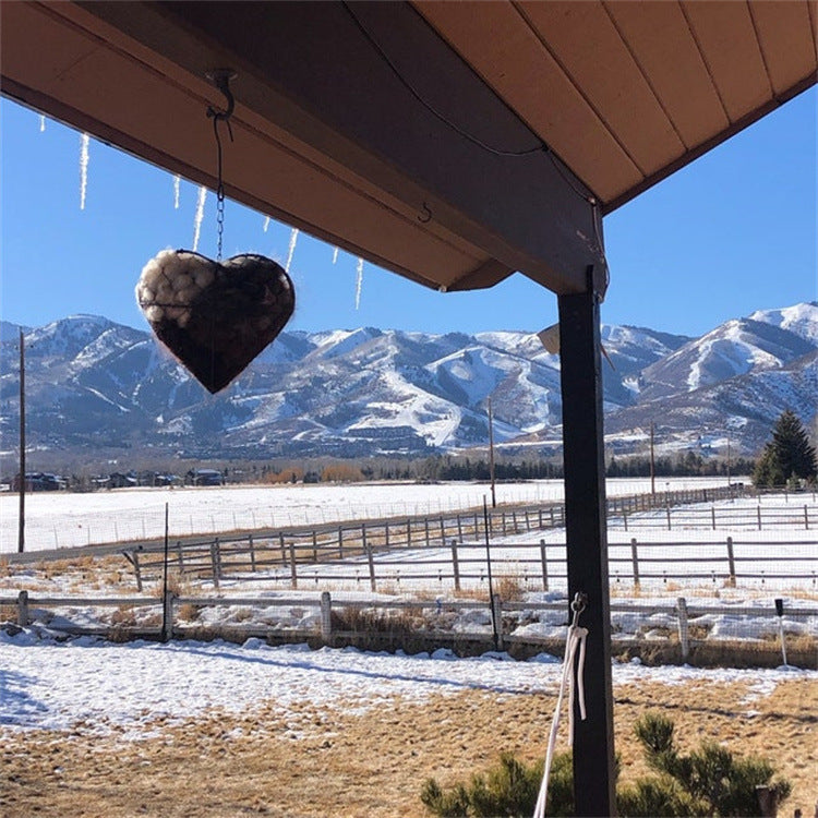 Bird Nesting Heart Outdoor Yard Art